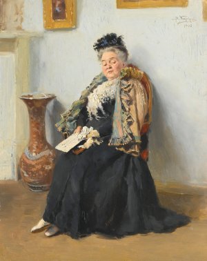 Portrait Of A Noblewoman by Vladimir Egorovich Makovsky Oil Painting