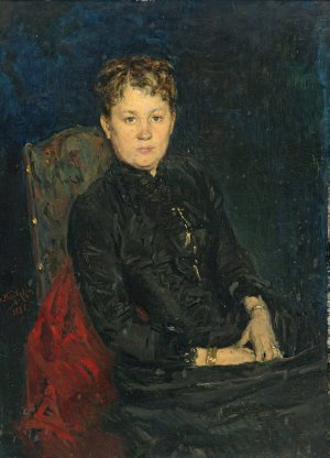 Portrait of a woman by Vladimir Egorovich Makovsky Oil Painting