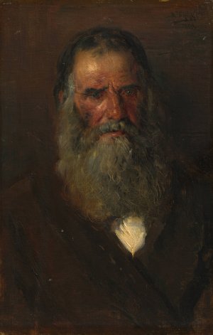 Study of the Head of an Old Man by Vladimir Egorovich Makovsky Oil Painting