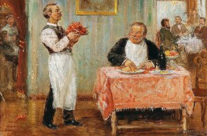 The Gourmet by Vladimir Egorovich Makovsky Oil Painting