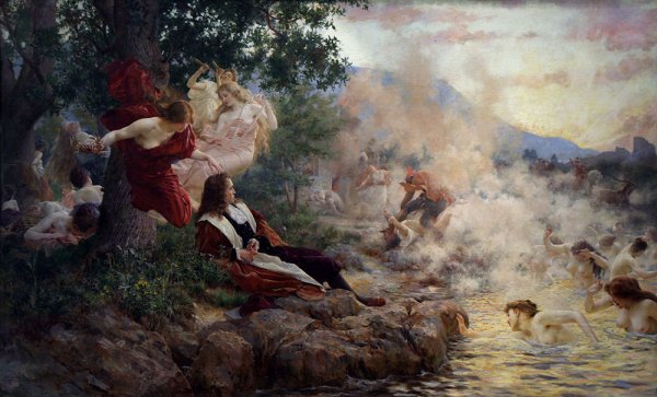 Gundulic's Dream by Vlaho Bukovac - Hand-Painted Oil Painting Reproduction