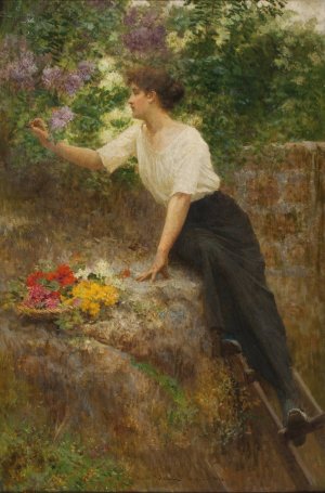 In May by Vlaho Bukovac Oil Painting