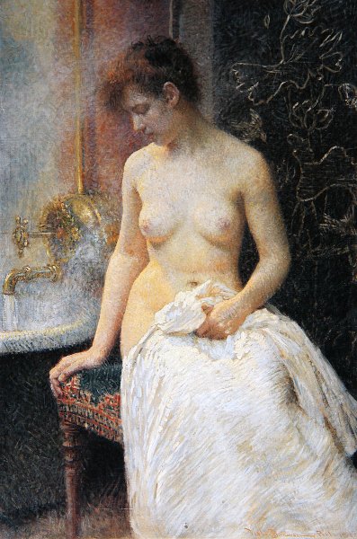 Main Product Photo of In the Bath Painting by Vlaho Bukovac