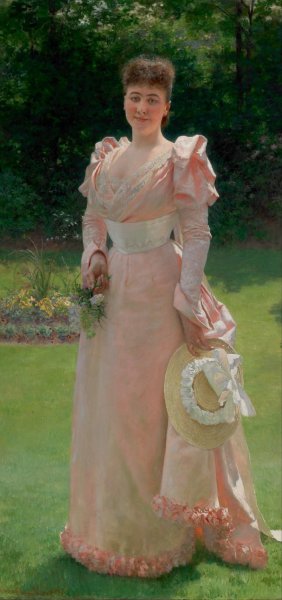Mrs Richard Le Doux by Vlaho Bukovac Oil Painting