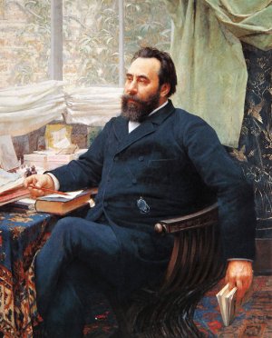 Portrait of Baltazar Bogisic Oil painting by Vlaho Bukovac