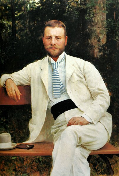 Portrait of Gustav Pongratz by Vlaho Bukovac - Hand-Painted Oil Painting Reproduction