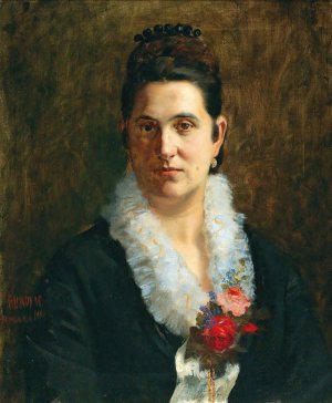 Portrait of Katarine Grgurevic by Vlaho Bukovac Oil Painting