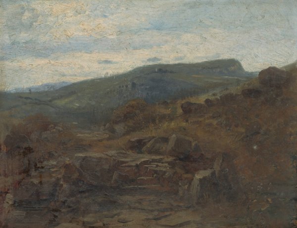 Landscape around Kremnica  by Vojtech Angyal - Hand-Painted Oil Painting Reproduction