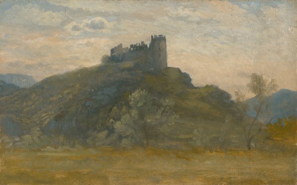 Ruins of the Sasov Castle  by Vojtech Angyal - Hand-Painted Oil Painting Reproduction