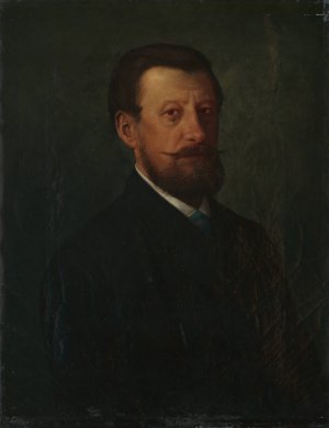 Portrait of a man with a full beard by Vojtech Klimkovic Oil Painting