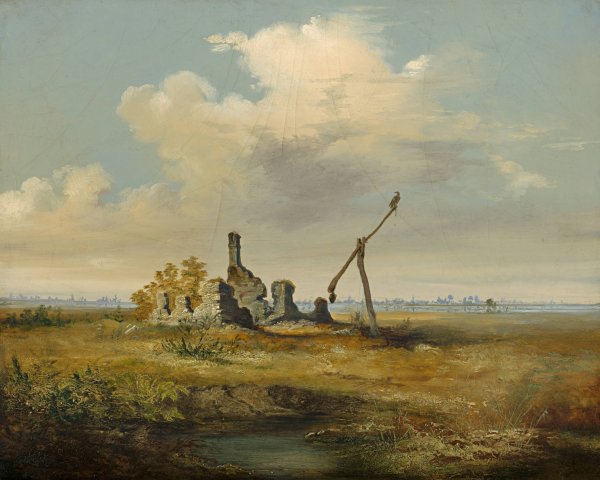 Main Product Photo of Ruins Of Csarda  Painting by Vojtech Klimkovic