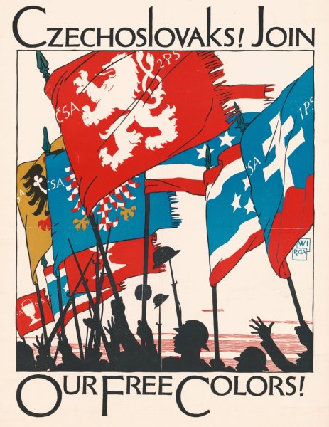Czechoslovaks! Join our free colors!  by Vojtech Preissig - Hand-Painted Oil Painting Reproduction