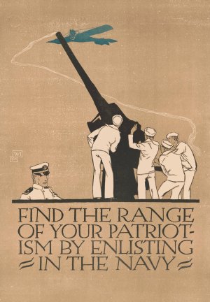 Find the range of your patriotism by enlisting in the Navy by Vojtech Preissig Oil Painting