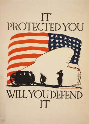 It protected you, will you defend it by Vojtech Preissig Oil Painting