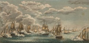 First View of Com. Perry's Victory by W. B. Annin Oil Painting