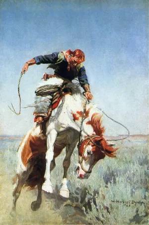 Bronc Rider by William Herbert Dunton - Oil Painting Reproduction