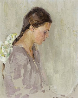 Portrait of Vivian E. Dunton by William Herbert Dunton Oil Painting