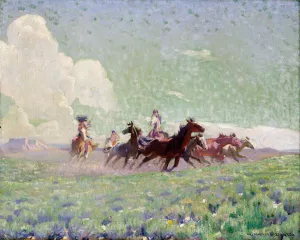 The Enemies'Horses by William Herbert Dunton Oil Painting