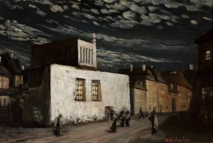 Synagogue by Waclaw Jozef Koniuszko Oil Painting