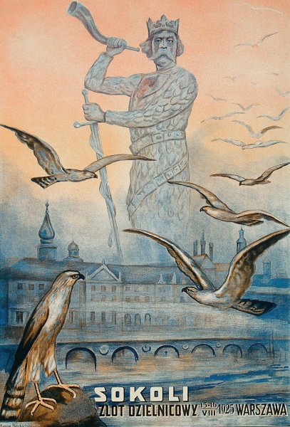 Sokoli zlot dzielnicowy. 15-16 VIII 1925 Warszawa  by Waclaw Nowina-Przybylski - Hand-Painted Oil Painting Reproduction