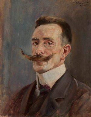 Portrait of a man by Waclaw Pawliszak Oil Painting