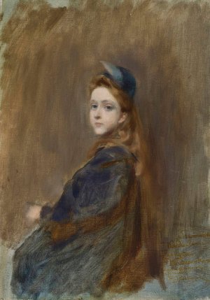 Portrait of Mrs. Z by Waclaw Pawliszak Oil Painting