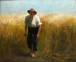 Harvester by Waclaw Szymanowski Oil Painting