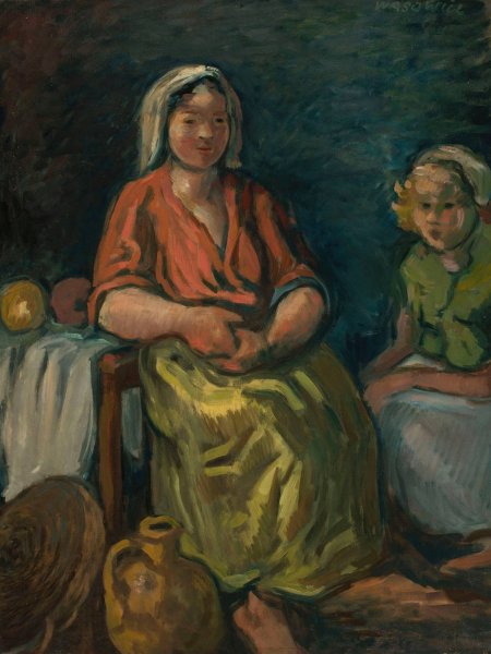 Main Product Photo of Dwie dziewczyny  Painting by Waclaw Wasowicz