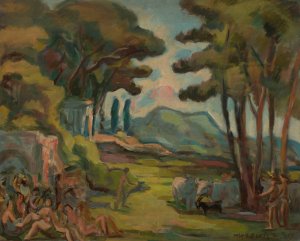 Kompozycja wloska by Waclaw Wasowicz Oil Painting