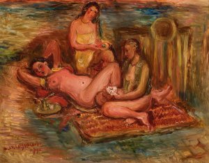 Three women by Waclaw Wasowicz Oil Painting
