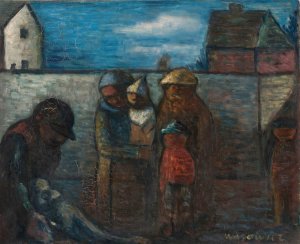 Wypadek by Waclaw Wasowicz Oil Painting