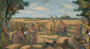zniwa Oil painting by Waclaw Wasowicz
