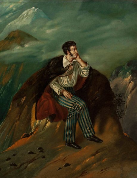 Main Product Photo of Portrait of Adam Mickiewicz on the rock of Judah Painting by Walenty Wankowicz