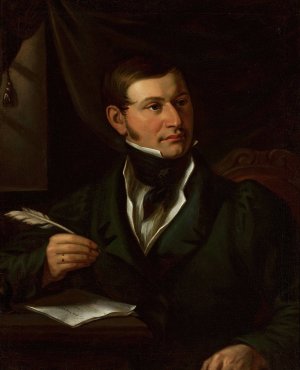 Portrait of Andrzej Towianski by Walenty Wankowicz Oil Painting