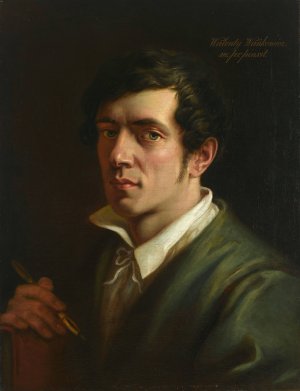 Self-portrait by Walenty Wankowicz Oil Painting