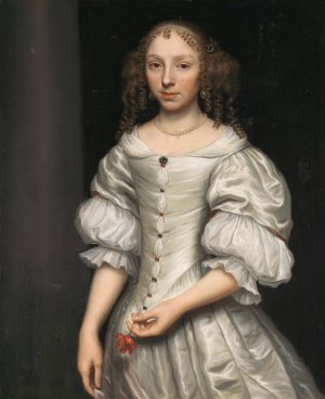 Portrait of a woman by Wallerant Vaillant Oil Painting