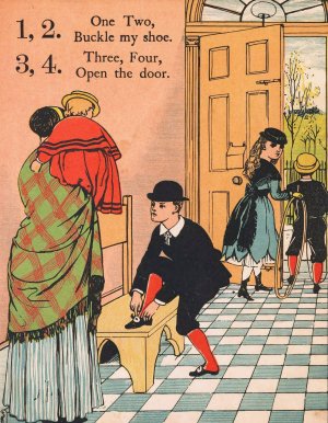 1, 2, buckle my shoe 1 by Walter Crane Oil Painting