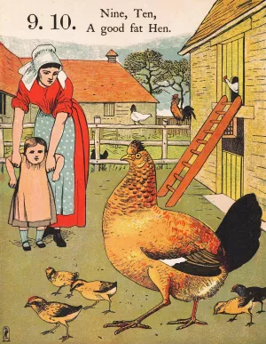 1, 2, buckle my shoe 3 Oil painting by Walter Crane