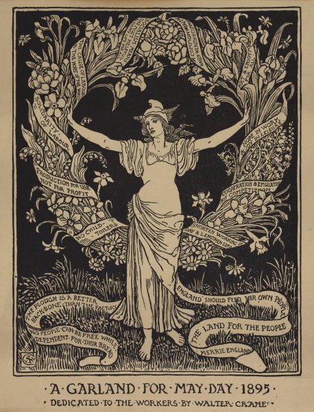 Main Product Photo of A Garland for May Day  Painting by Walter Crane