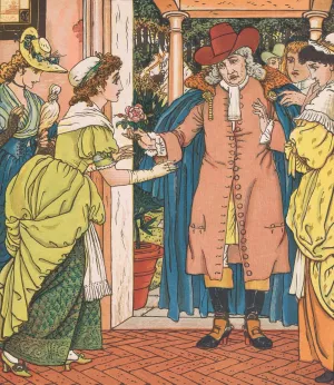 Beauty and the beast Pl. 02 by Walter Crane Oil Painting