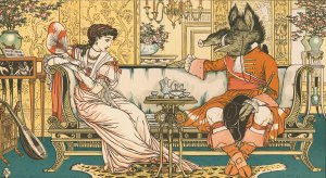 Beauty and the beast Pl. 03 by Walter Crane Oil Painting