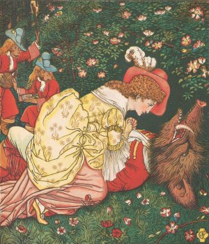 Beauty and the beast Pl. 05 by Walter Crane Oil Painting