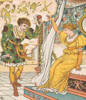 Beauty and the beast Pl. 10 by Walter Crane Oil Painting