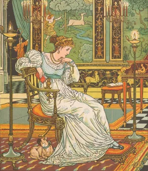 Beauty and the beast Pl. 13 by Walter Crane Oil Painting