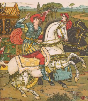 Beauty and the beast Pl. 15 by Walter Crane Oil Painting