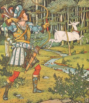 Beauty and the beast Pl. 16 by Walter Crane Oil Painting