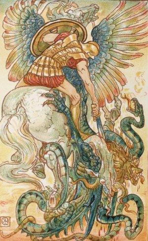 Bellerophon slays the chimera by Walter Crane Oil Painting