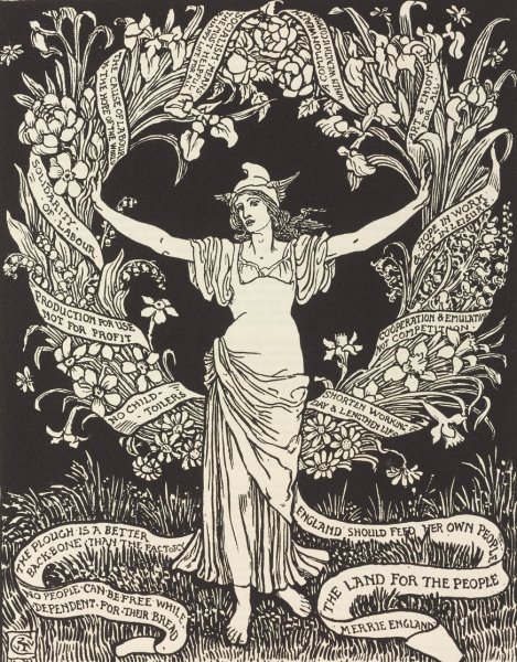 Main Product Photo of Cartoons for the cause Pl.12  Painting by Walter Crane
