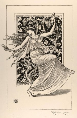 Dancing Nymph by Walter Crane Oil Painting