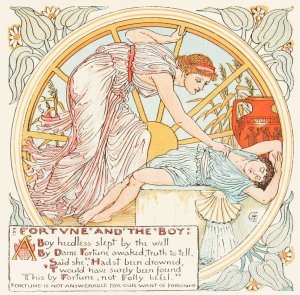 Fortune and the Boy by Walter Crane Oil Painting